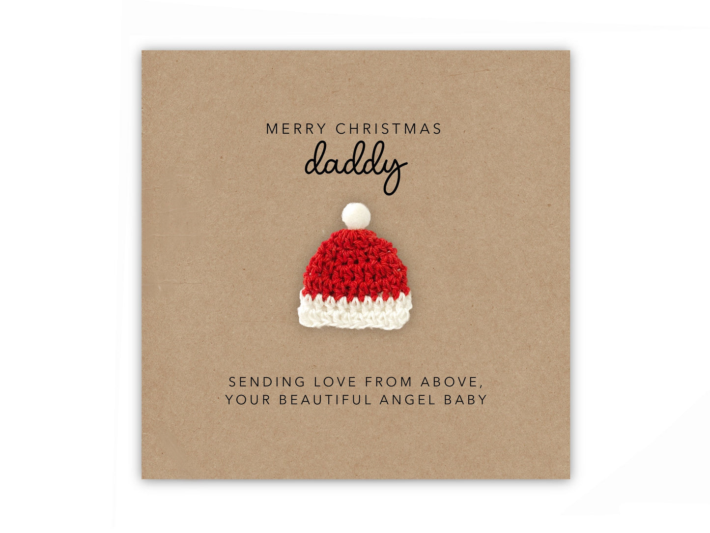 Merry Christmas Card for Daddy from Baby in Heaven, Bereaved Father/Baby Loss Card, Angel Baby, Christmas Rainbow Baby Card, From Heaven
