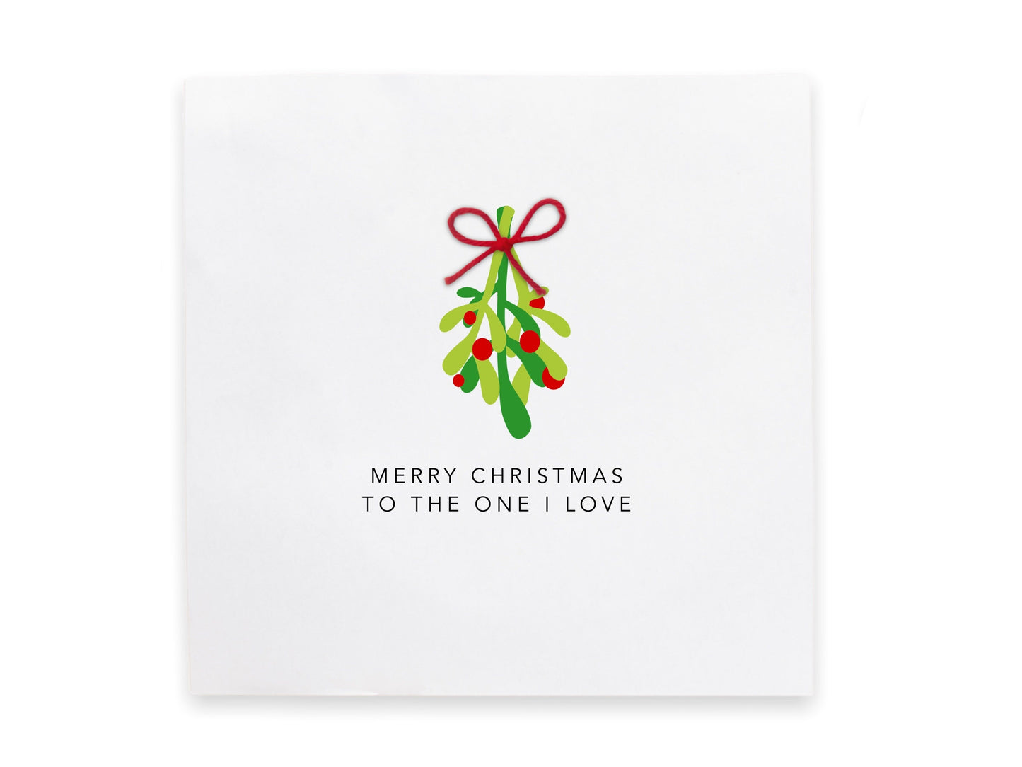 Romantic Christmas Card for Him or Her, Girlfriend or Boyfriend Christmas Card, Husband Christmas Card, Wife Christmas Card, Mistletoe