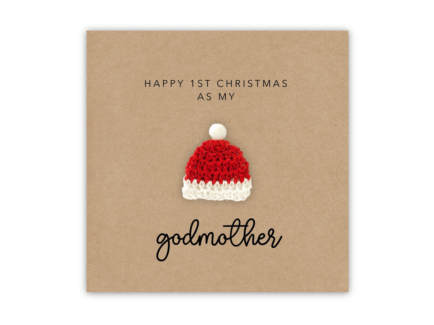 Christmas Card for Godmother, 1st Christmas Card for Godmother, First Christmas Card for Grodmother, Our 1st Christmas Godmother