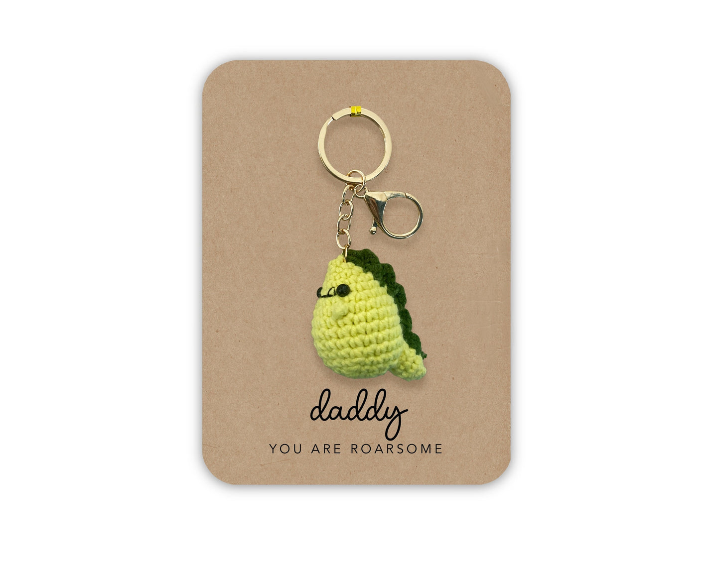 Thank You for being the Best Dad, Father's Day Gift, birthday Gift for Daddy Dad, Dinosaur Keyring, Handmade Dinosaur Gift for Dad