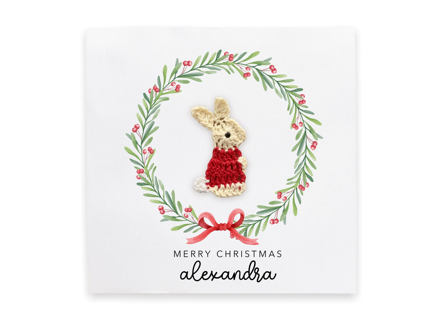 Personalised 1st Christmas Card, Christmas Card, Christmas Card for Baby, Christmas Card, Baby Christmas Card, 1st, Rabbit