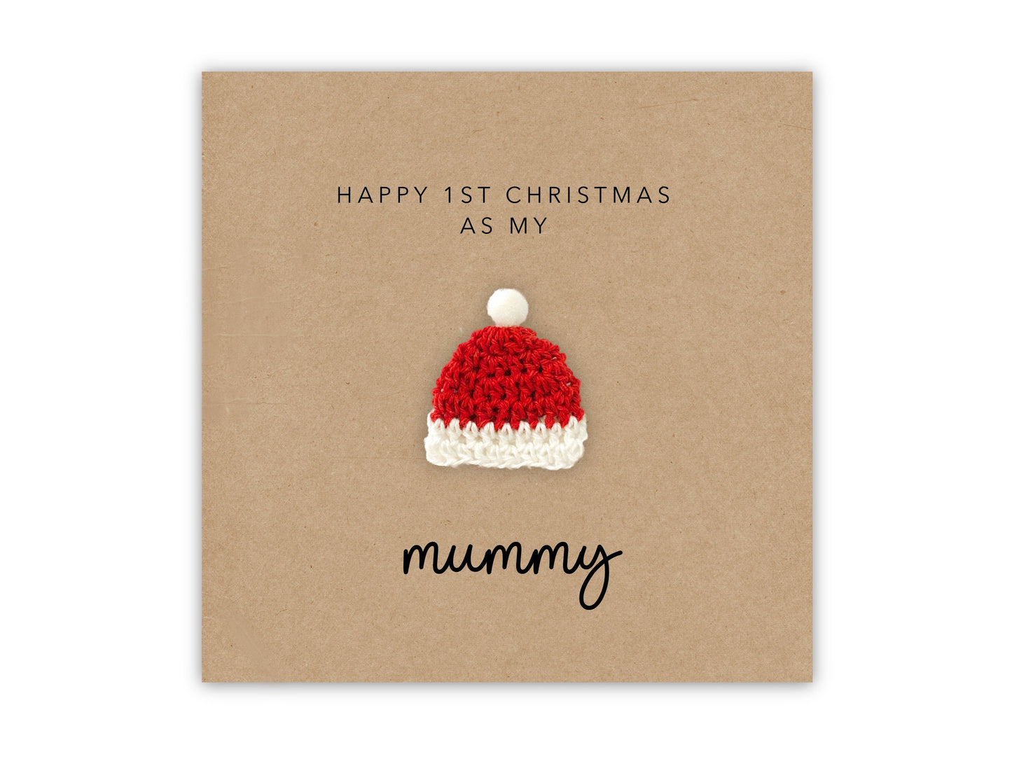 1st Christmas As Mummy, Happy First Christmas As My Mummy, Baby First Christmas Card, Merry Christmas Mummy, Card from Baby, 1st Christmas