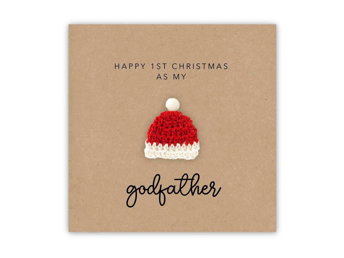 Christmas Card for Godfather, 1st Christmas Card for Godfather, First Christmas Card for Godfather, Our 1st Christmas Godfather