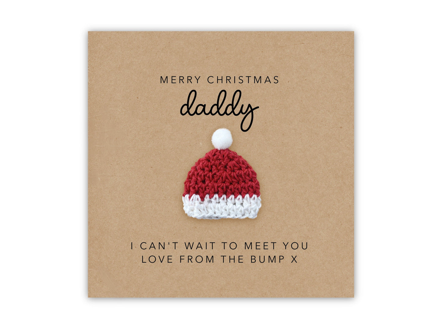 Merry Christmas Daddy From Bump, Christmas Card For Dad, Daddy To be Twins Christmas Card, Cute Christmas Card From Bump, Mummy to Be