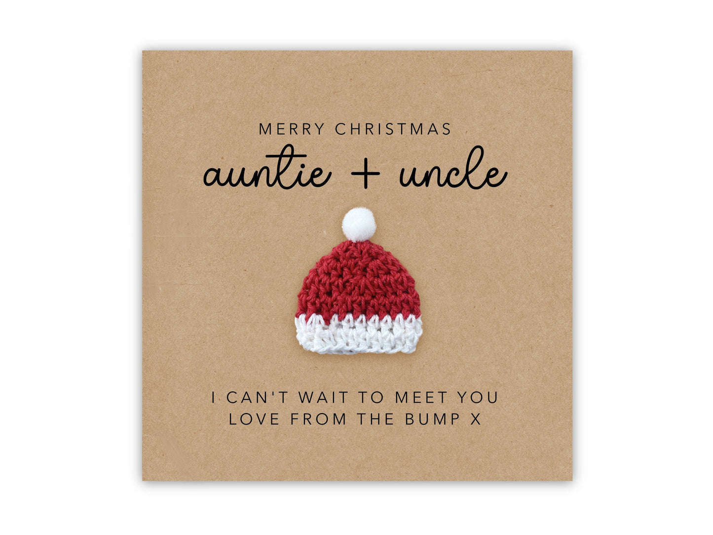 Merry Christmas Uncle and Auntie From Bump, Christmas Card Uncle Auntie To be Christmas Card, Cute Christmas Card From Bump, Auntie to be