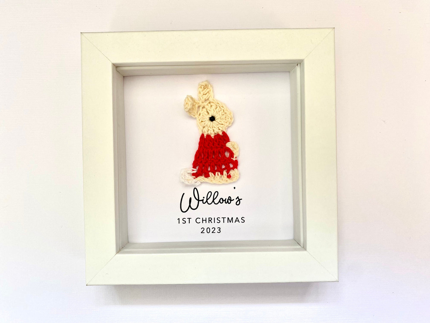 Personalised Baby's First Christmas Gift, Keepsake Frame, Baby Milestone, Keepsake Christmas Decoration, Baby 1st Christmas, 1st Christmas