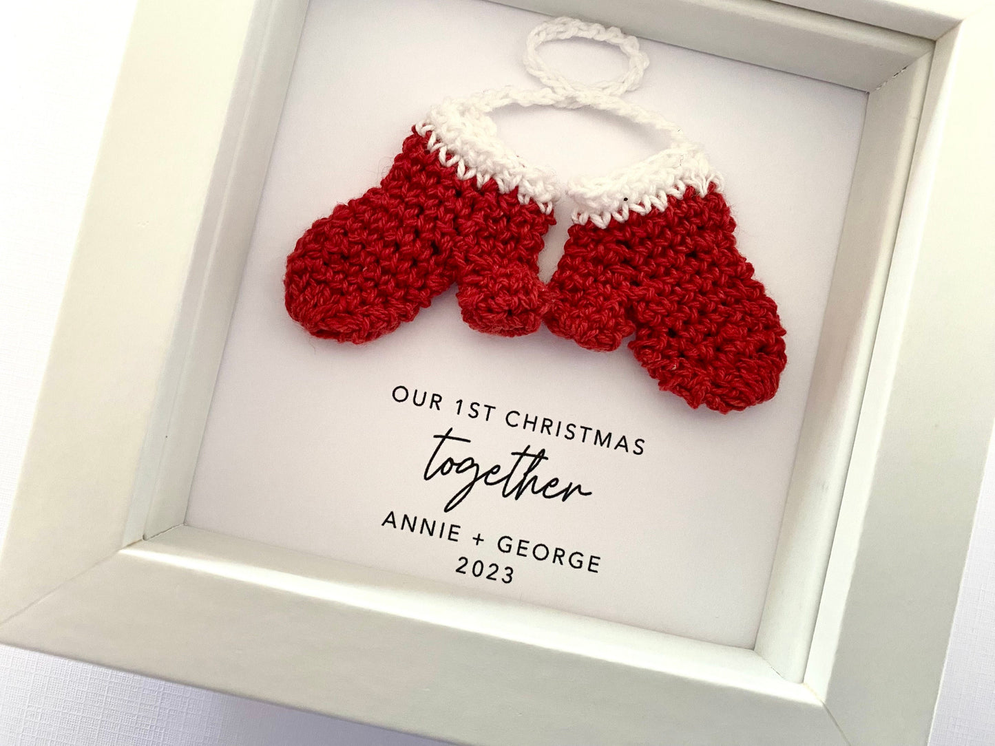 Personalised First Christmas Together Decoration, First Christmas Together Keepsake Frame Gift Decoration, New Couple Christmas Decoration