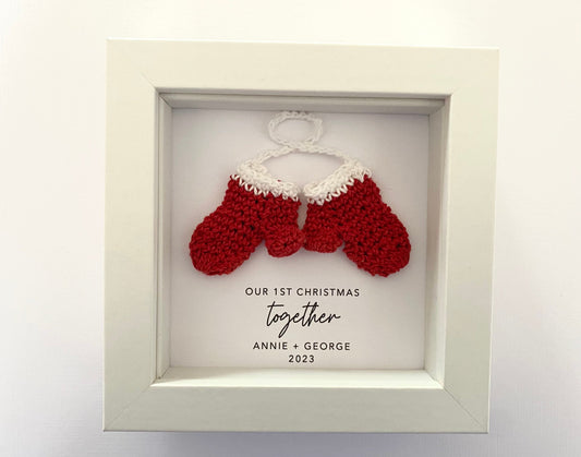Personalised First Christmas Together Decoration, First Christmas Together Keepsake Frame Gift Decoration, New Couple Christmas Decoration