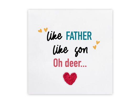 Funny Fathers Day Card For Dad, Joke Fathers Day Card From Son, Like Father Like Son, Son Fathers Day Gift For Dad