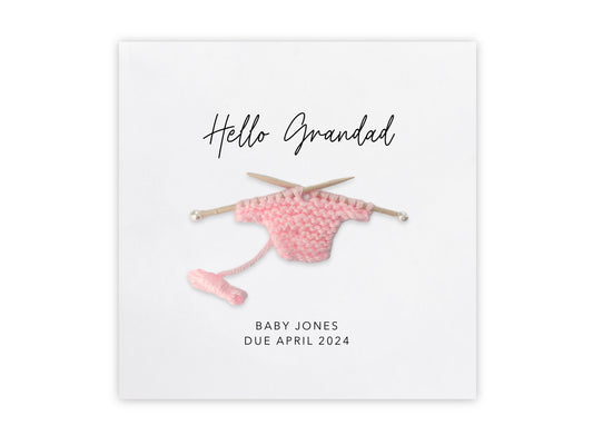 Personalised You're going to be a Grandparents card, Pregnancy announcement Card, Grandad Grandma New Baby Pregnancy, Hello Grandad