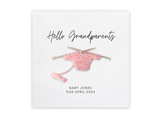 Personalised You're going to be a Grandparents card, Pregnancy announcement Card, Grandad Grandma New Baby Pregnancy, Hello Grandparents