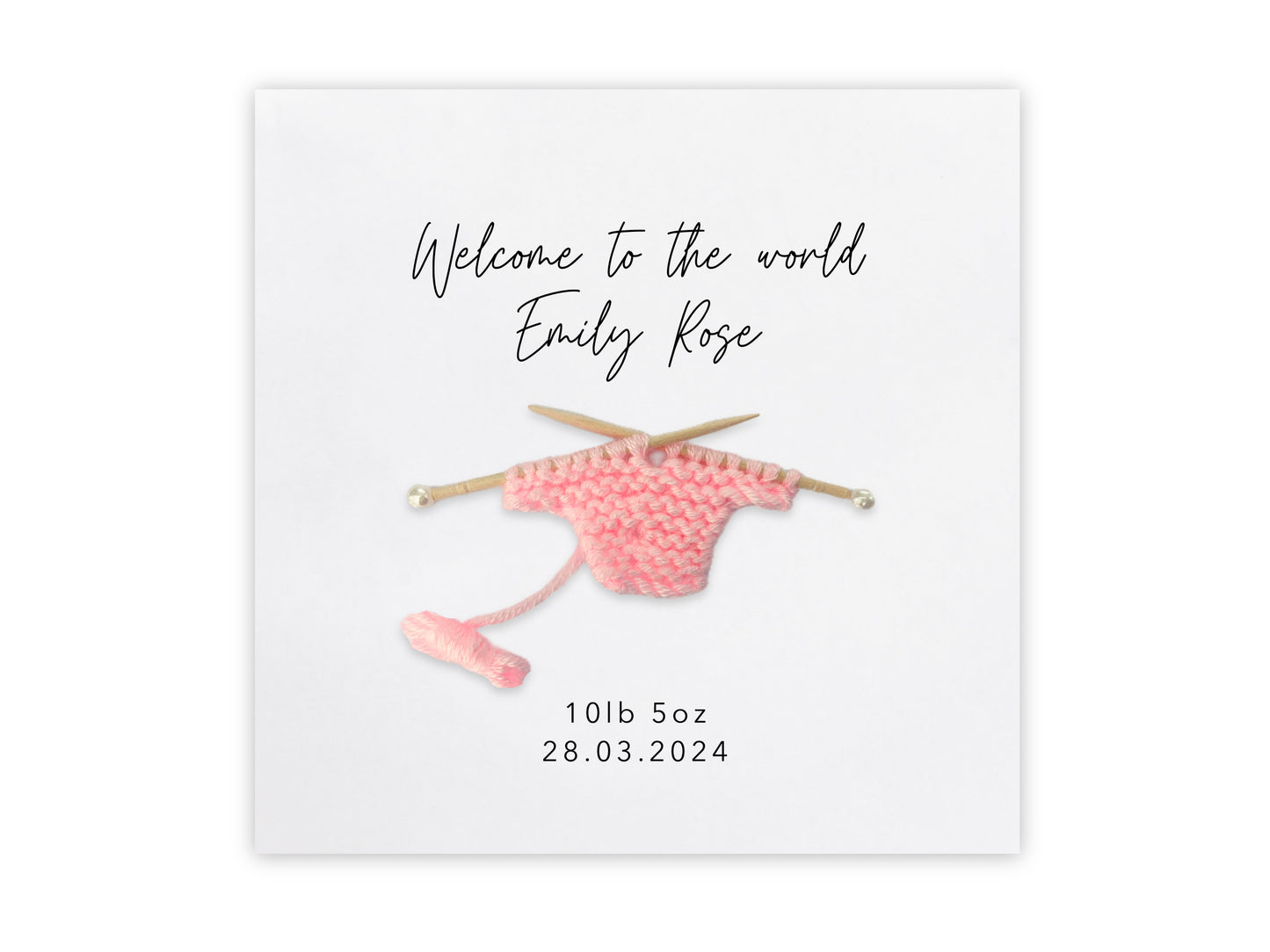 Personalised New Baby Card, Keepsake Baby Card, Custom Welcome to the World Card, Baby Congratulations Card, New Arrival Baby Card, Keepsake