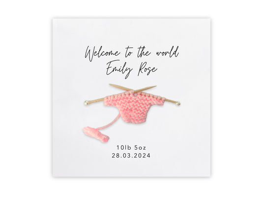 Personalised New Baby Card, Keepsake Baby Card, Custom Welcome to the World Card, Baby Congratulations Card, New Arrival Baby Card, Keepsake