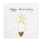 Anniversary Card, Wedding Anniversary, Gold, Happy Wedding Card, Card For Mum & Dad  Couple, Luxury Champagne Celebration