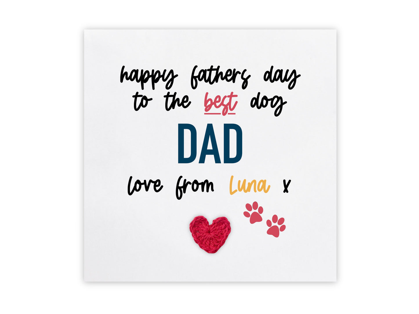 Happy Fathers Day Card From The Dog, Dog Dad Card, Father's Day Card From The Cat, Funny Gift From Dog, Fur Daddy, Best Dog Daddy, Funny