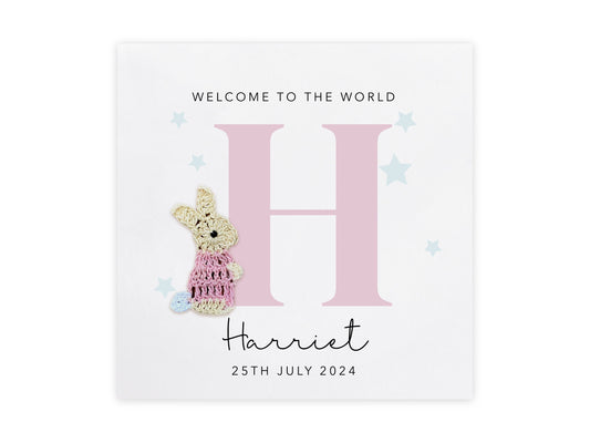 Personalised New Baby Card, Keepsake Baby Card, Custom Welcome to the World Card, Baby Congratulations Card, New Arrival Baby Card, Keepsake