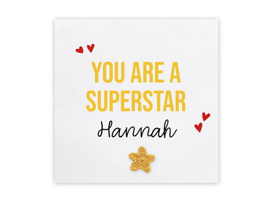 So Proud Of You Card, Congratulations Gift, Graduation Card For Her, Well Done Card For Friend, Promotion, New Job, You're a star, Thank you