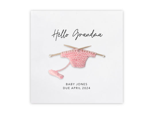 Personalised You're going to be a Grandparents card, Pregnancy announcement Card, Grandad Grandma New Baby Pregnancy, Hello Grandma