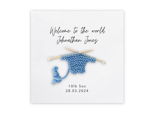 Personalised New Baby Card, Keepsake Baby Card, Custom Welcome to the World Card, Baby Congratulations Card, New Arrival Baby Card, Keepsake