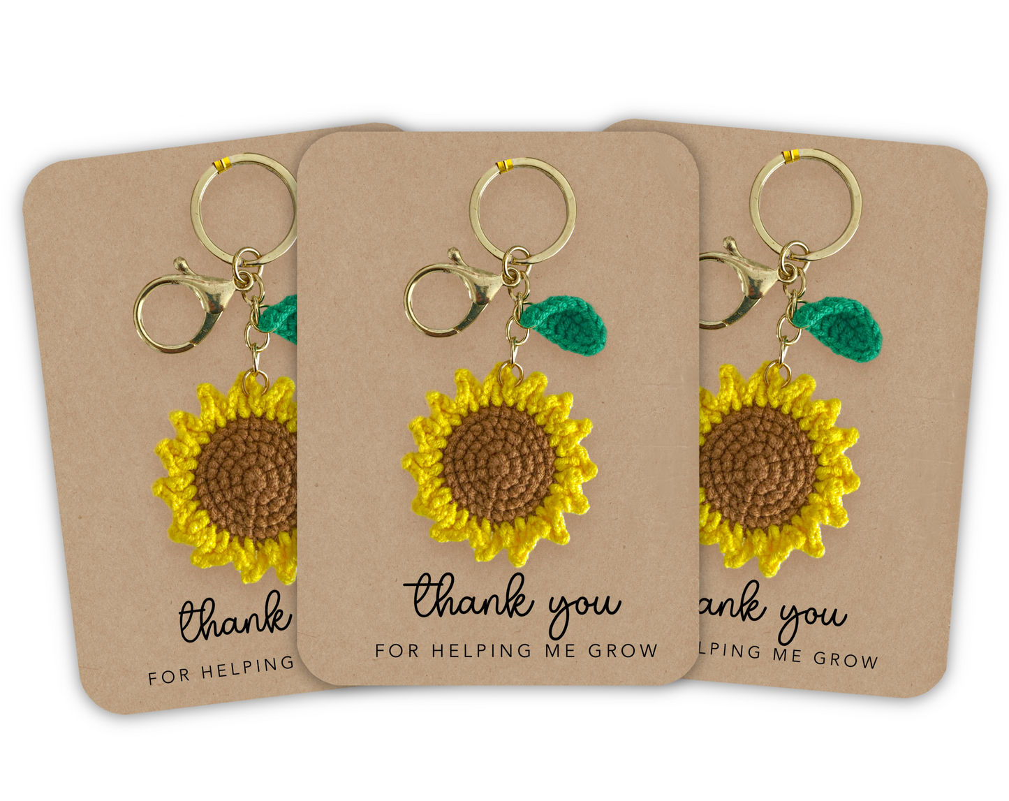 For Helping Me Grow Bundle Keyring Flower Keepsake, Thank you gift, Teacher Gift, TA Gift, Midwife Gift, Thank You Keyring