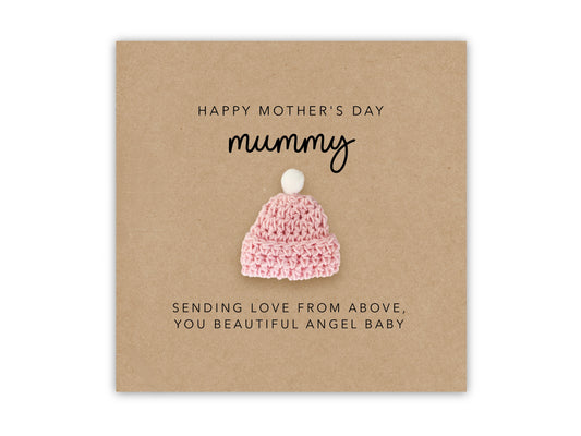 Happy Mother's Day for Mummy from Baby in Heaven, Bereaved Mother/Baby Loss Card, Angel Baby, Mother's Day Rainbow Baby, From Heaven