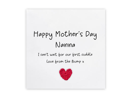 Nanna To Be Mother's Day Card, For My Nanna To Be, Mother's Day Card For Her, Pregnancy Mother's Card, Nanna To Be Card From The Bump, Baby