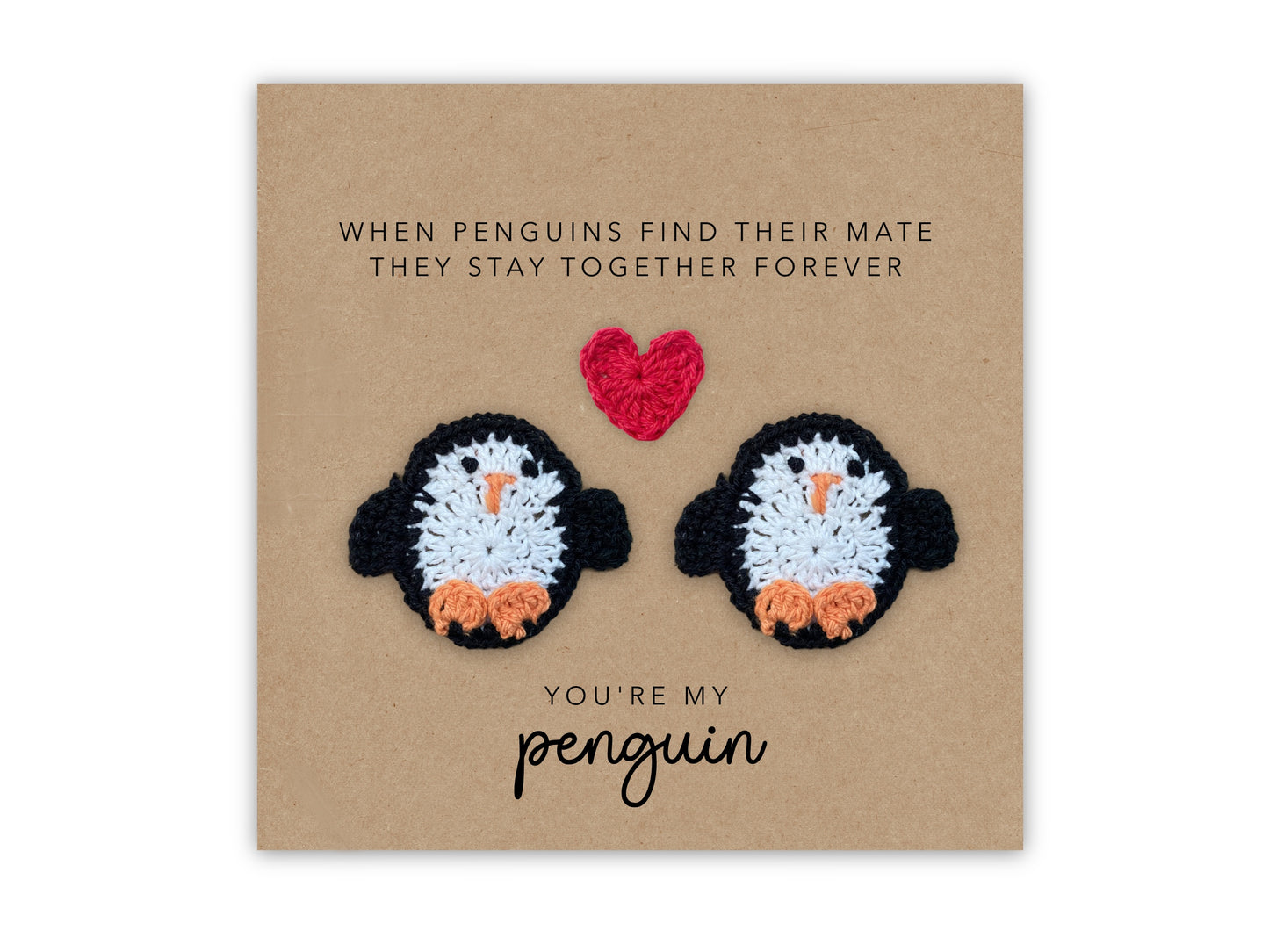 You're My Penguin Anniversary Card, Love Valentines Anniversary Wedding Card, Penguin Card, Happy Valentines Day, I love you card