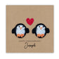 Personalised You're My Penguin Anniversary Card, Love Valentines Anniversary Wedding Card, Penguin Card, Happy Valentines Day, I love you