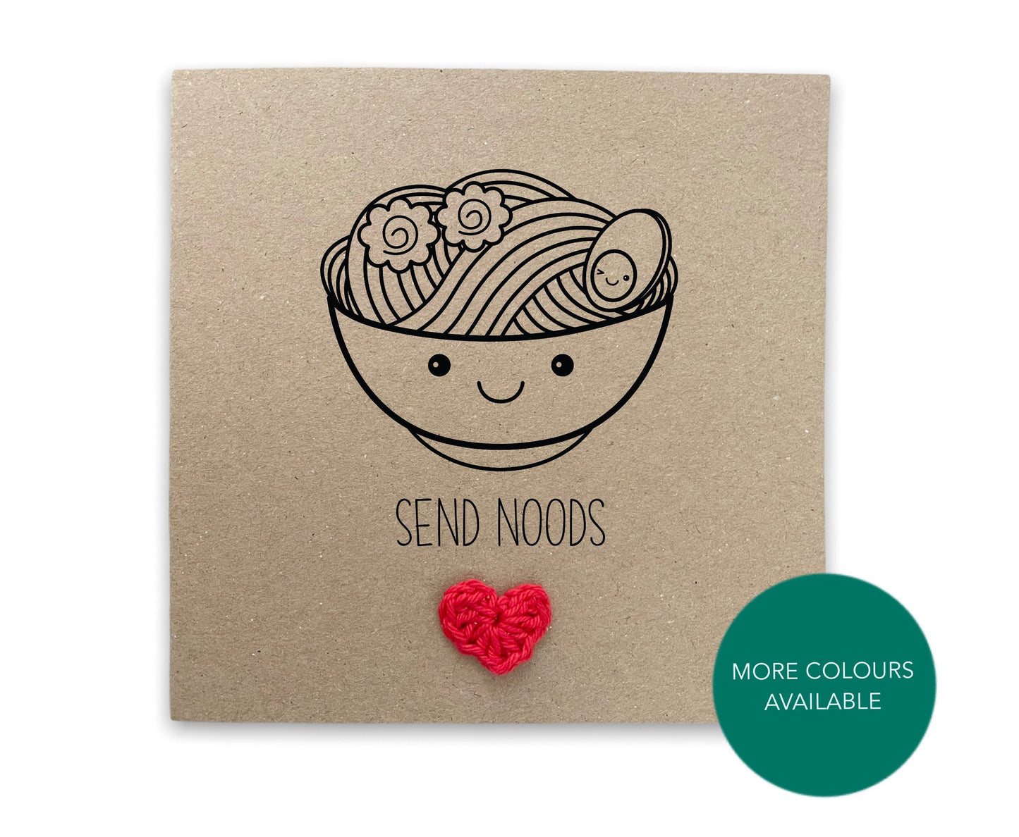 Send Noods Card - Japanese Asian ramen noodles funny pun card for anniversary Valentines Day - Send to recipient