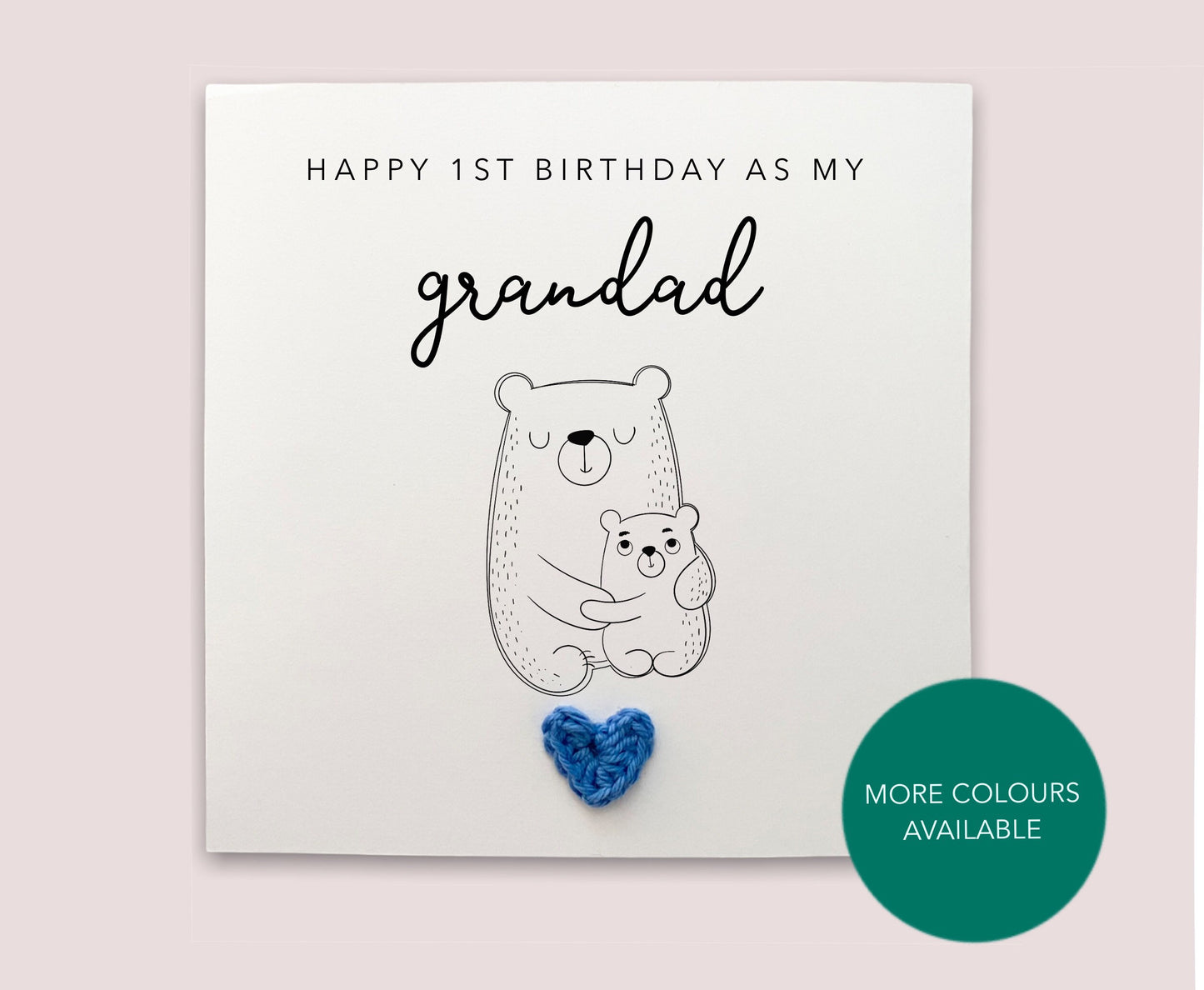 Happy 1st Birthday as my grandad - Simple Birthday Card for grandad from baby grandson granddaughter  - Send to recipient