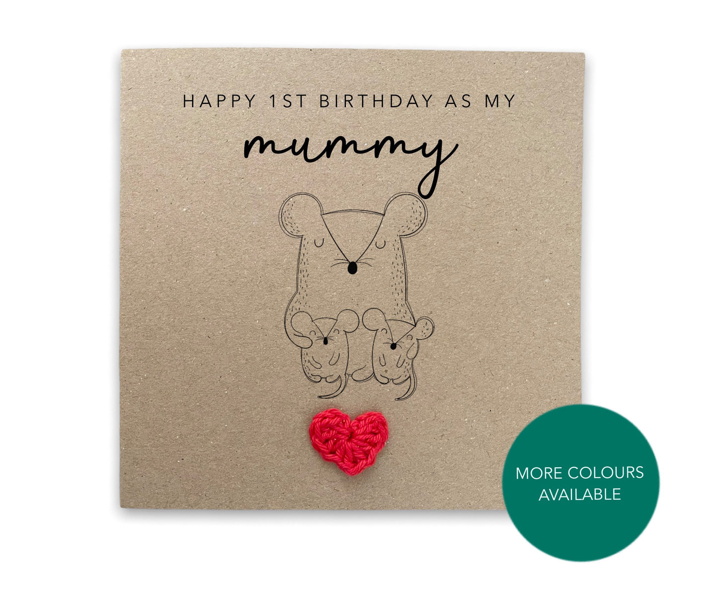 Happy 1st Birthday As My Mummy Twins, Bear Birthday Card, As My Mum, Birthday Card For Mummy From Baby, Mum to Twins  Birthday Card, Mum