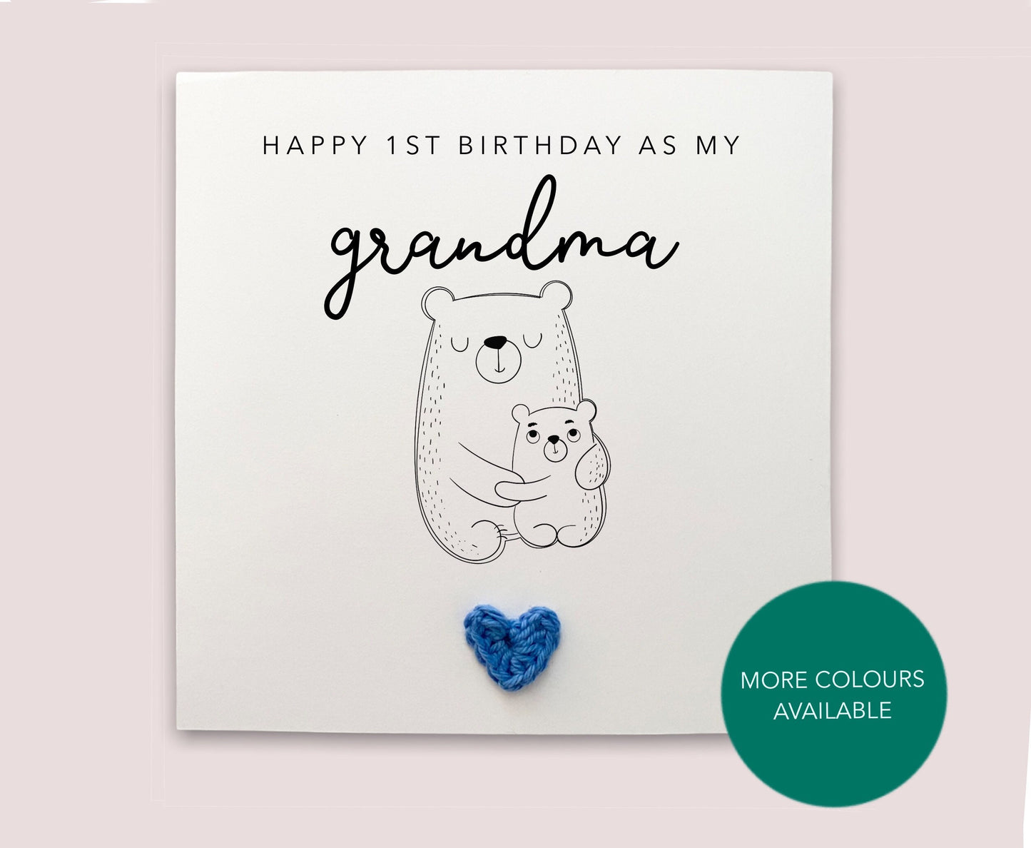 Happy 1st Birthday as my grandma nanny nan - Simple Birthday Card for nanny grandma from baby grandson granddaughter  - Send to recipient