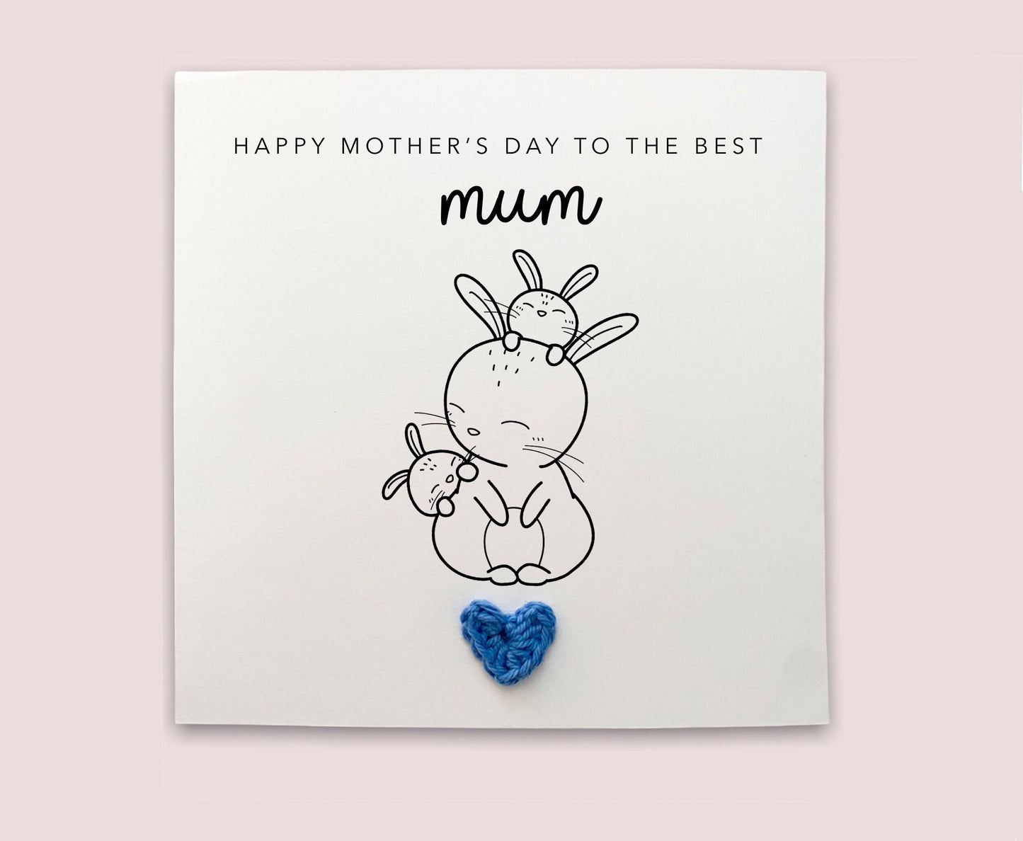 Happy 1st Mothers Day card, First Mothers Card for mum from Twins, Mothers from Twins, Mothers Day Mum Card Rabbit card, Simple Card for Mum