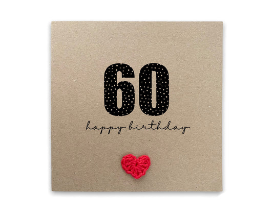 60th Birthday Card Grandad, Birthday Card For Men, Simple Birthday Card, 60th, 60, Sixty, Happy Birthday Card, Nan, Mum, Dad, Birthday Card