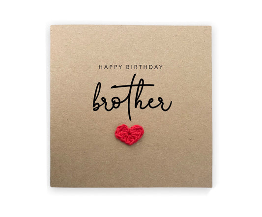 Happy Birthday Brother Card, Birthday Brother, Brother in Law Birthday Card, Simple Brother Birthday Card, Handmade Card For Him