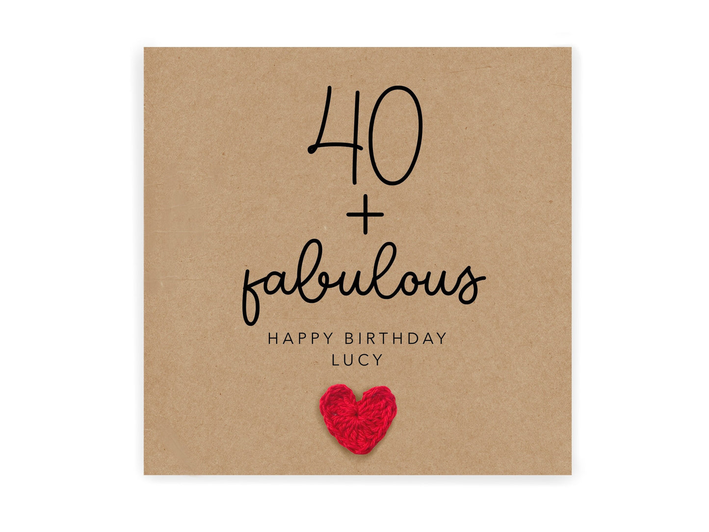 Personalised 40th Birthday Card, Fabulous And 40 Birthday Card, 40th Birthday Card For Her, Fabulous And Forty, Fabulous At 40, Birthday