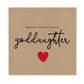 Merry Christmas Goddaughter - Simple Christmas card goddaughter - Christmas Card from godmother godfather  Card Rustic Card for Her