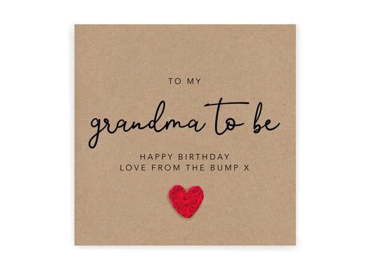 Happy Birthday Grandma to be Card from Bump, Grandma to be, Happy Birthday Grandma, Grandma to be Birthday Card Love Bump