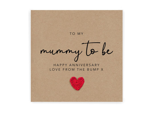 Mummy To Be Anniversary Card, For My Mummy To Be, Anniversary Card For Him, Pregnancy Anniversary Card, Mum To Be Card From The Bump, Baby