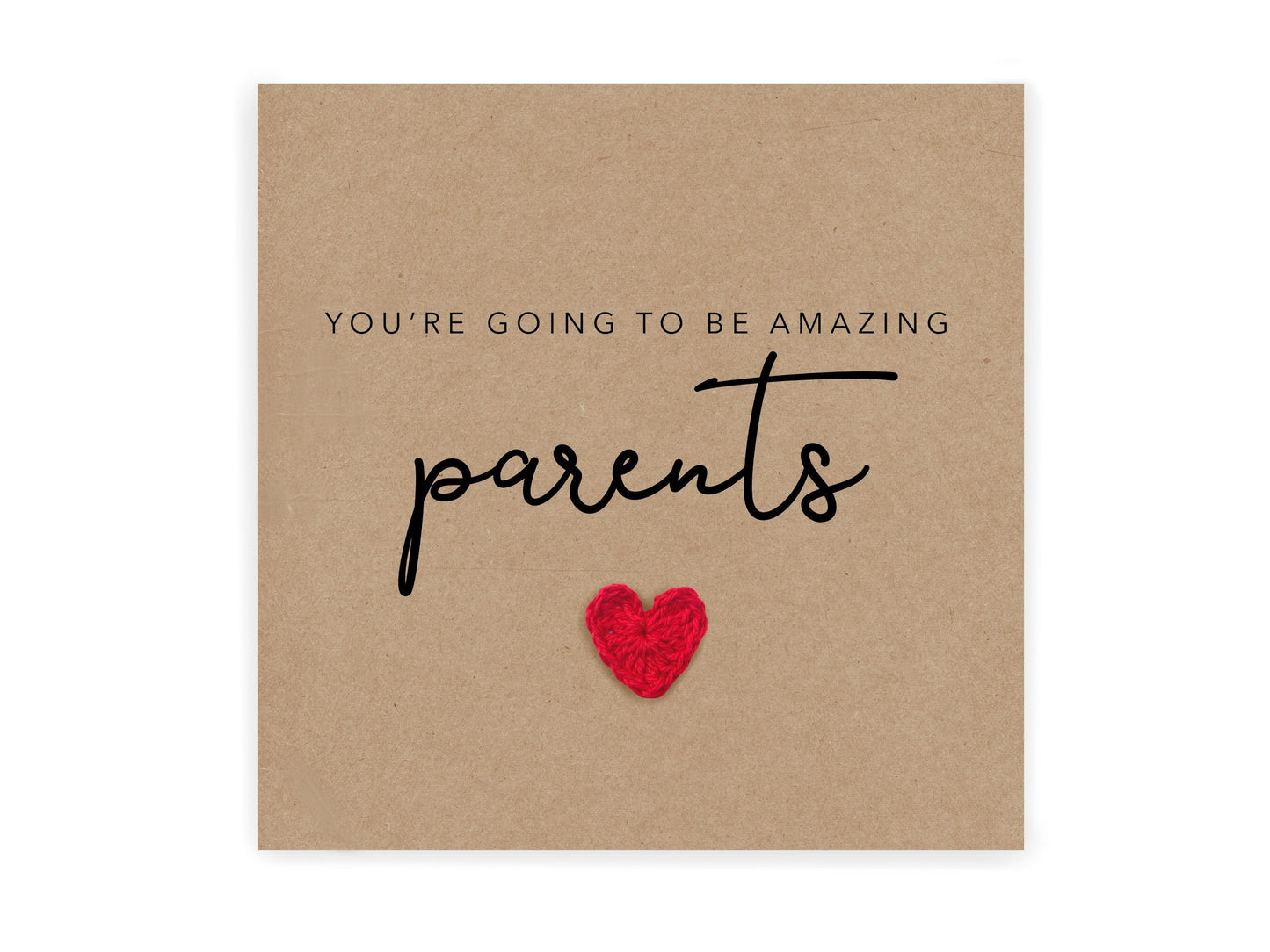 New parents - Parents to be Card - Simple New Baby Card for new parents from friend - Handmade Card for new mum and dad - Send to recipient