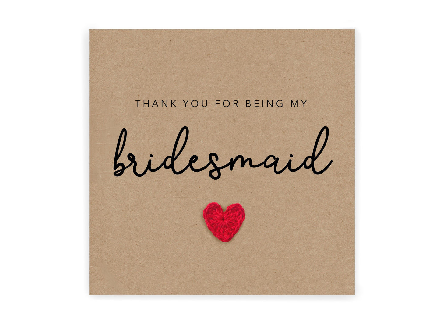 Thank You For Being My Bridesmaid, Wedding Thank You Bridesmaid Card, Bridesmaid Gift, Thank You Bridesmaid Card