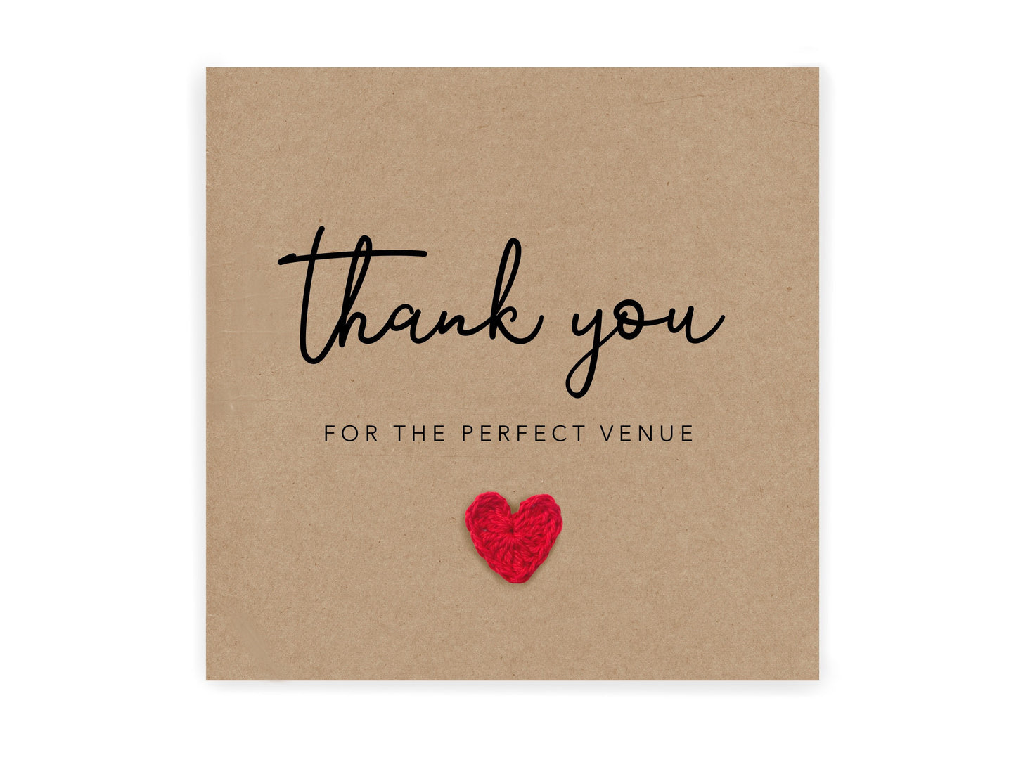 Thank You For Our Perfect Venue, Wedding Venue Thank You Card, Simple Thank You Card, Wedding Reception Thank You, Priest, Vicar