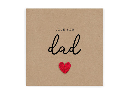 Love You Dad Fathers Day Card, Personalised Fathers Day Card For Dad, Simple Dad Birthday Card, Daddy Thank You Card For Special Dad