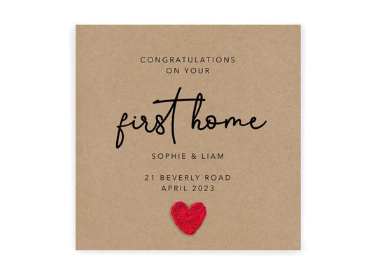 Personalised Congratulations on your First Home Card, First Home, Congratulations, First Home, 1st home, Personalised Card, First Home