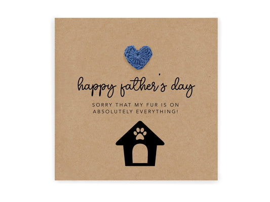 Happy Fathers Day Card From The Dog, Dog Dad Card, Father's Day Card From The Cat, Funny Gift From Dog, Fur Daddy, Best Dog Daddy, Funny