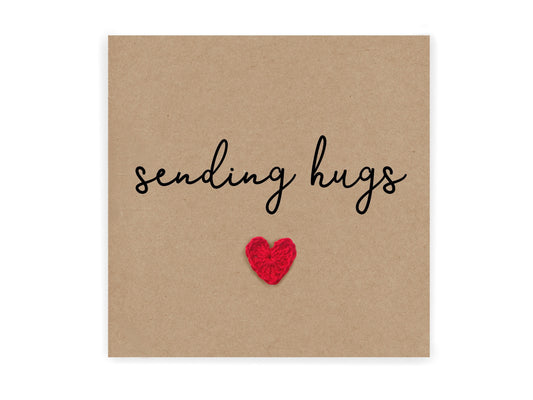 Sending You A Hug Card, Friendship Card, Pick Me Up Gift, Thinking Of You Card For Best Friend, Hug Card, Long Distance Hug Card