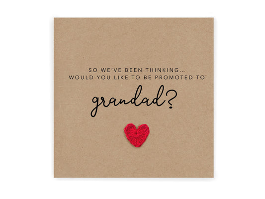 You're going to be a Grandad card, Pregnancy announcement Card, Grandad Gran to be, New Baby Pregnancy, Promotion, New Baby Accoucement