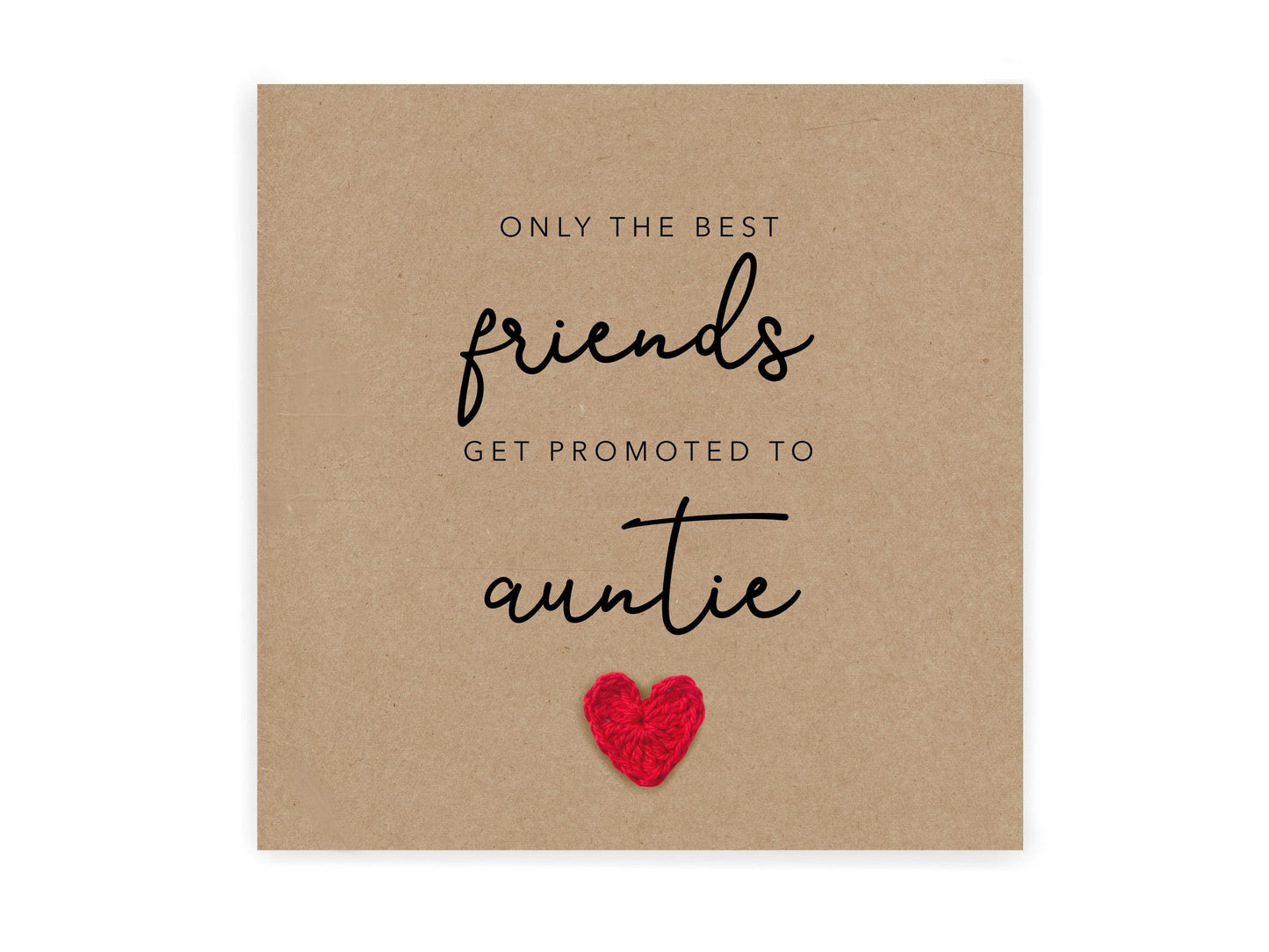 Pregnancy Announcement Card, Baby Announcement Card, Surprise Baby Reveal, Only the best friends get promoted to Auntie, Recipient