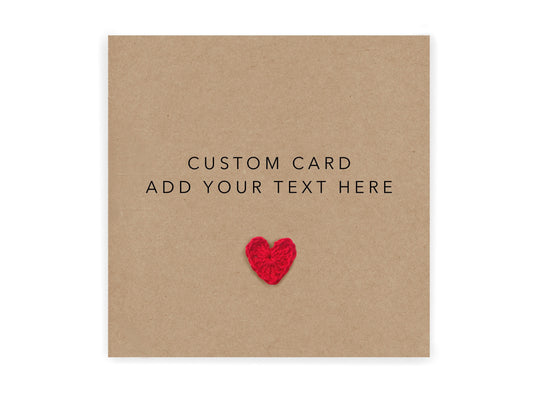 Custom Text Card, Fully Customisable Card, Song Lyric Card, Quote Card, Custom Greeting Card, Own Text Card, Personalised Card, Handmade