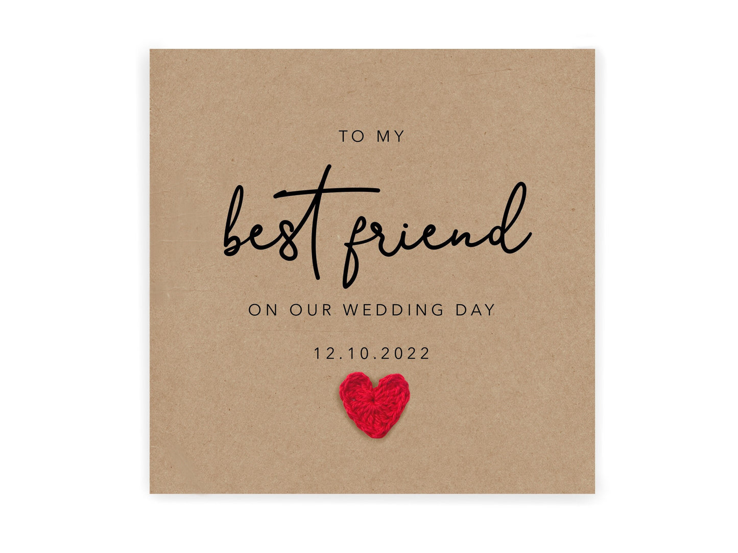 Personalised Best Friend Wedding Day, on your wedding day, to my best friend, bestie, Wedding, best friend, Wedding Card, Personalised